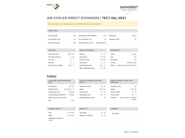 Kelvion tec 7-5 plafondkoeler - afbeelding 6 van  7