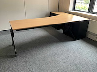 Kembo - bureau (200x100 cm) met archiefkast (200x50x75 cm) - afbeelding 1 van  5