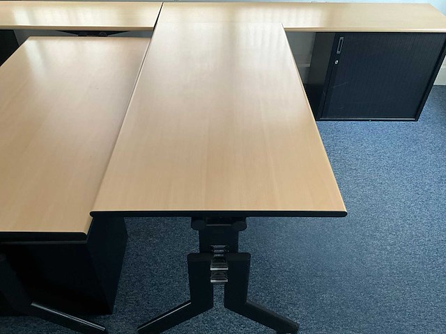 Kembo - bureaus (2x) 160x80 cm met archiefkast (2x) 200x50x75 cm - afbeelding 2 van  14