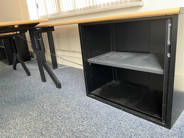 Kembo - bureaus (2x) 160x80 cm met archiefkast (2x) 200x50x75 cm - afbeelding 6 van  14