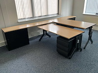Kembo - bureaus (2x) 160x80 cm met archiefkast (2x) 200x50x75 cm - afbeelding 7 van  14