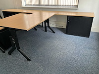 Kembo - bureaus (2x) 160x80 cm met archiefkast (2x) 200x50x75 cm - afbeelding 14 van  14