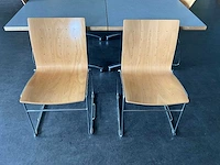 Kembo - kantinetafels 160x80x73 cm (6x) en stapelbare stoelen (24x) - afbeelding 6 van  10