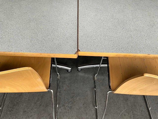 Kembo - kantinetafels (4x) 160x80x73 cm en stoelen - afbeelding 2 van  10