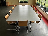 Kembo - kantinetafels (4x) 160x80x73 cm en stoelen - afbeelding 1 van  10