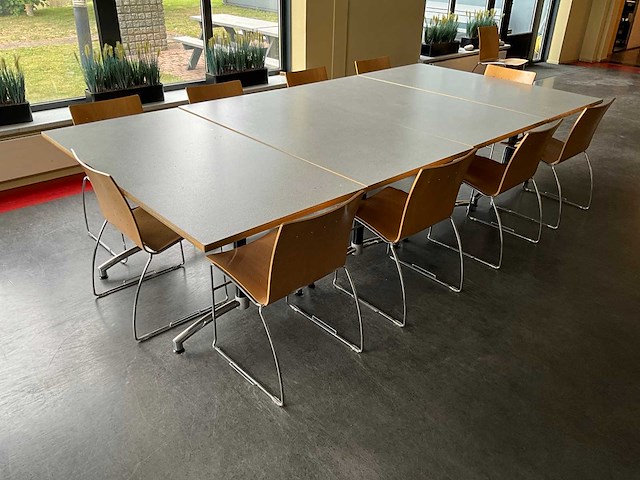 Kembo - kantinetafels (4x) 160x80x73 cm en stoelen - afbeelding 4 van  10