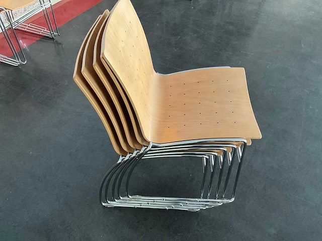 Kembo - kantinetafels (4x) 160x80x73 cm en stoelen - afbeelding 8 van  10