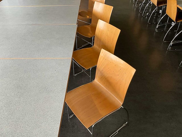 Kembo - kantinetafels (4x) 160x80x73 cm en stoelen - afbeelding 10 van  10