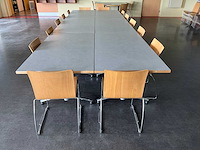Kembo - kantinetafels (6x) 160x80x73 cm en stoelen - afbeelding 1 van  10