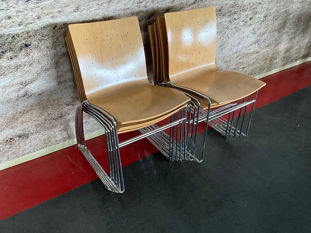 Kembo - kantinetafels (6x) 160x80x73 cm en stoelen - afbeelding 3 van  10
