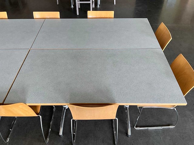 Kembo - kantinetafels (6x) 160x80x73 cm en stoelen - afbeelding 6 van  10