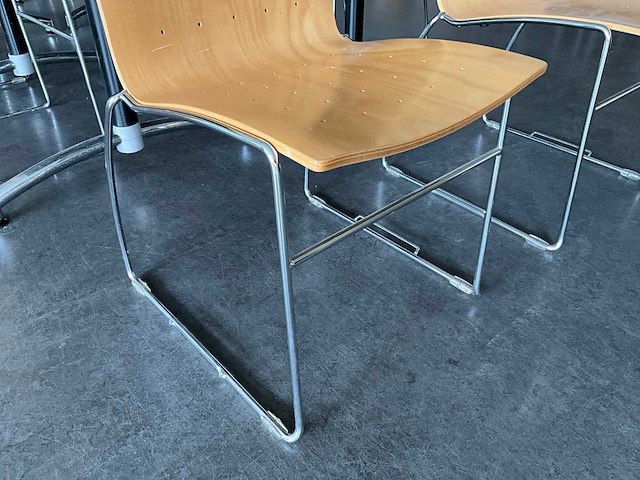 Kembo - kantinetafels (6x) 160x80x73 cm en stoelen - afbeelding 8 van  10