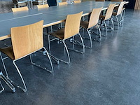 Kembo - kantinetafels (6x) 160x80x73 cm en stoelen - afbeelding 10 van  10