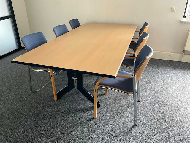 Kembo - tafel (240x120x74 cm) met 6 stoelen - afbeelding 1 van  7
