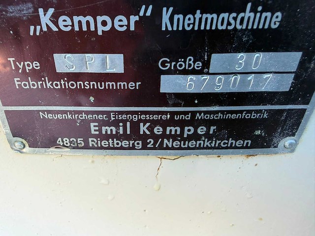 Kemper - spl 30 - spiraalkneder - afbeelding 4 van  4