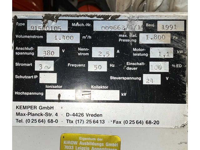 Kemper lasdamp afzuigunit - afbeelding 5 van  5