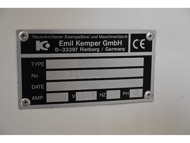 Kemper sp 125 l spiraalkneder - afbeelding 10 van  10
