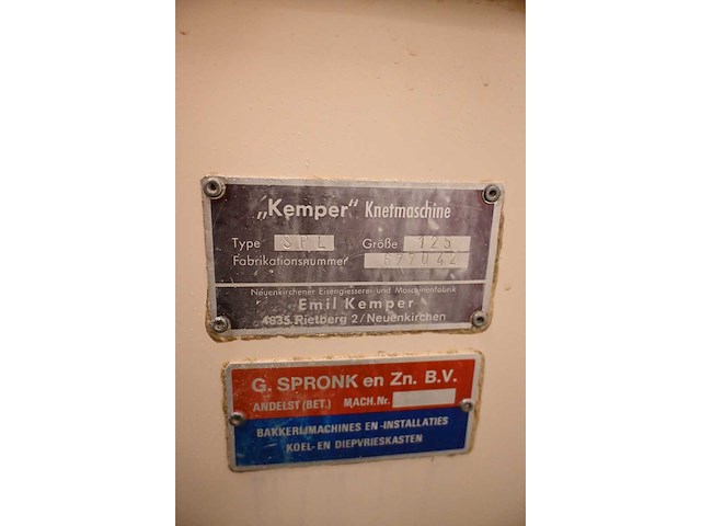 Kemper spl 125 spiraalkneder - afbeelding 9 van  9