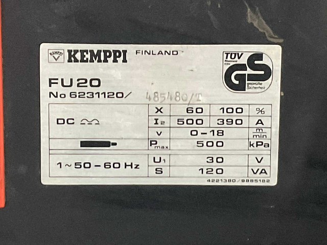 Kempi - ra350 fu20 - mig lasapparaat - afbeelding 5 van  9