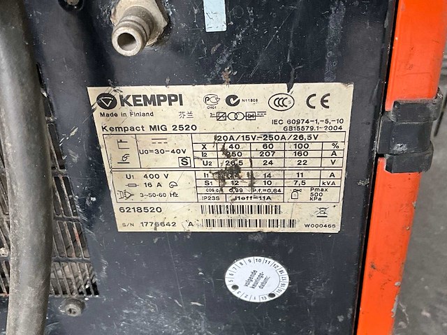Kemppi kempact 2520 mig lasapparaat - afbeelding 5 van  5