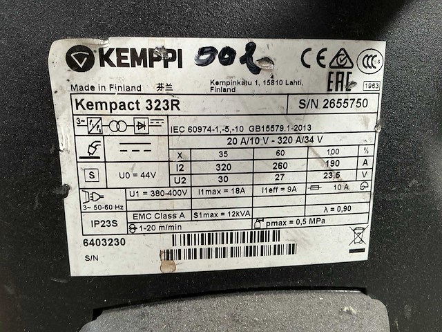 Kemppi kempact 323r mig lasapparaat - afbeelding 6 van  14