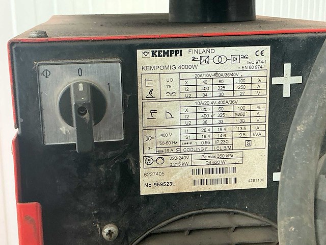 Kemppi kempo mig 4000 lasapparaat - afbeelding 9 van  9