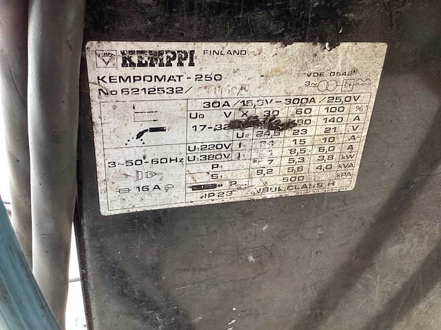 Kemppi kempomat 250 mig lasapparaat - afbeelding 5 van  9