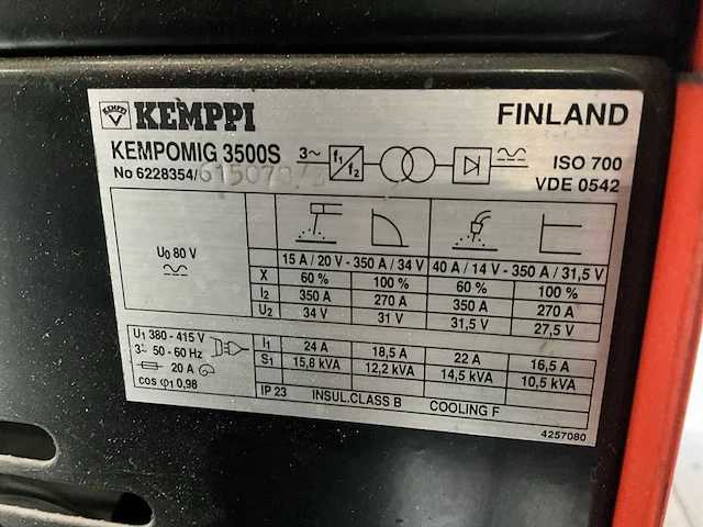 Kemppi kempomig 3500s mig lasapparaat - afbeelding 3 van  7
