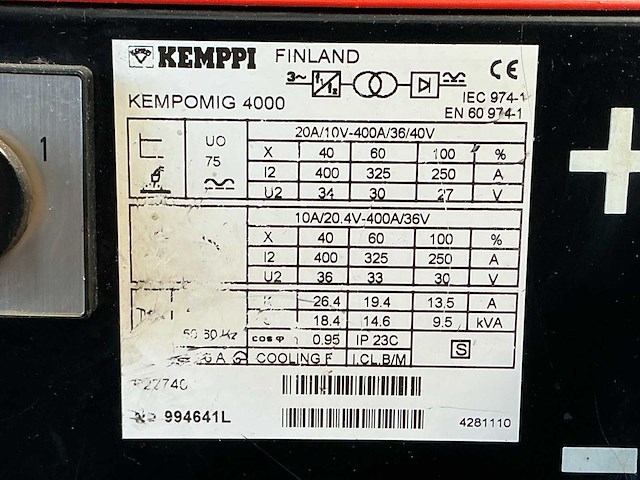 Kemppi kempomig4000 lasapparaat - afbeelding 4 van  12