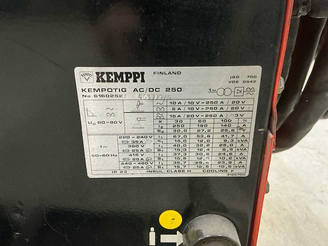 Kemppi kempotig ac/dc 250 tig lasapparaat - afbeelding 4 van  16