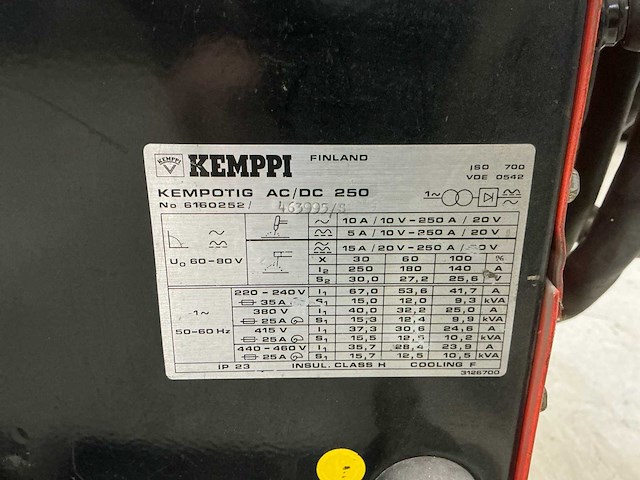 Kemppi kempotig ac/dc 250 tig lasapparaat - afbeelding 5 van  16