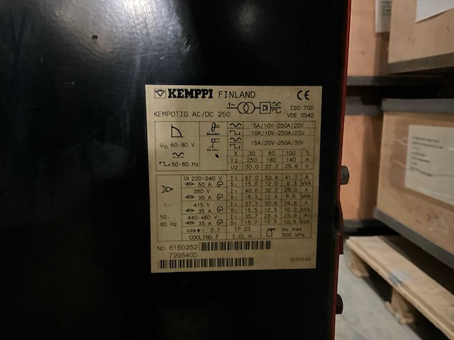 Kemppi kempotig ac/dc 250 tig lasmachine & wu10 waterkoeler - afbeelding 6 van  9