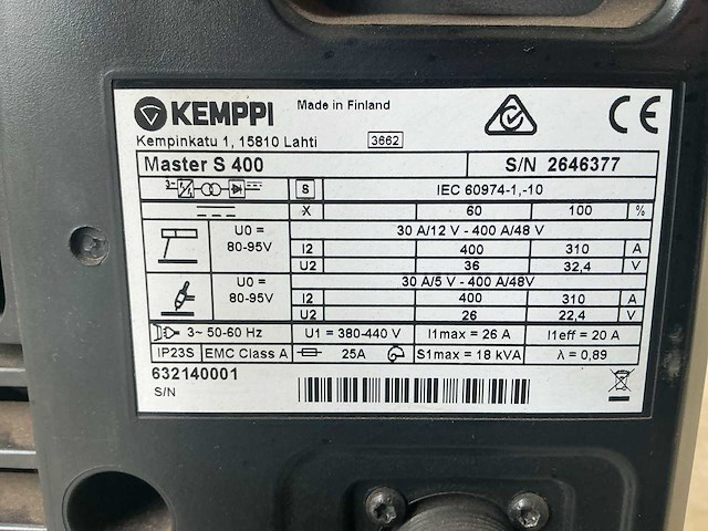 Kemppi master s 400 lasapparaat - afbeelding 8 van  8