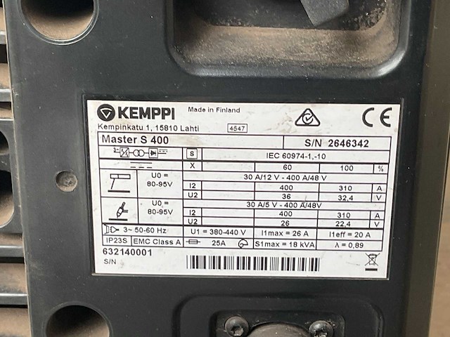 Kemppi master s 400 lasapparaat - afbeelding 6 van  6