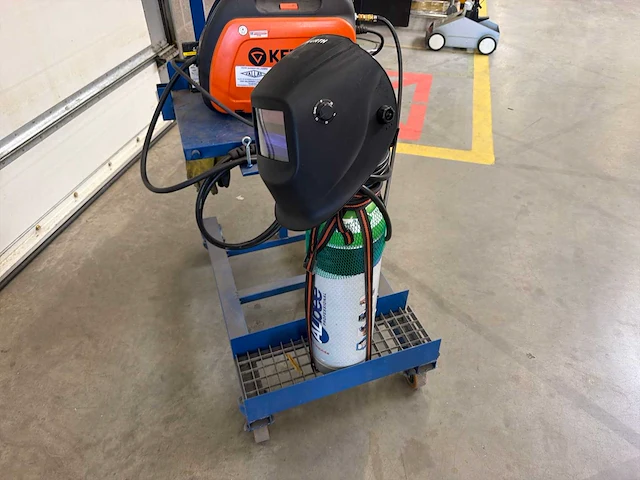Kemppi minarcmig evo 200 mig/mag lasapparaat met gasfles, laskap en laswagen - afbeelding 4 van  6