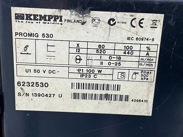 Kemppi pro 4200 evolution mig lasapparaat - afbeelding 7 van  7