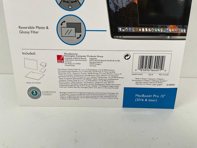 Kensington (a1945a) reversible matte & glossy filter magnetic privacy screens (new) (55x) - afbeelding 3 van  3