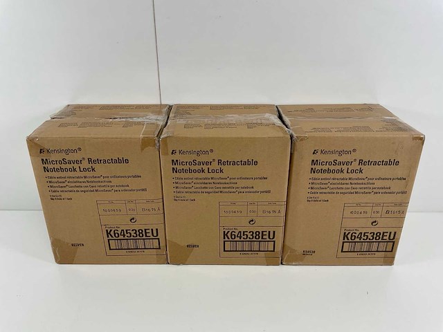 Kensington (k64538eu) microsaver keyed retractable laptop locks (new) (15x) - afbeelding 1 van  7