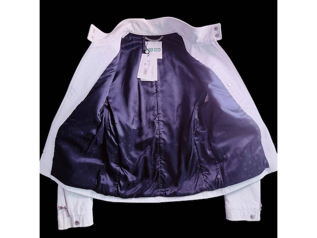 Kenzo paris witte leren jas - afbeelding 3 van  6