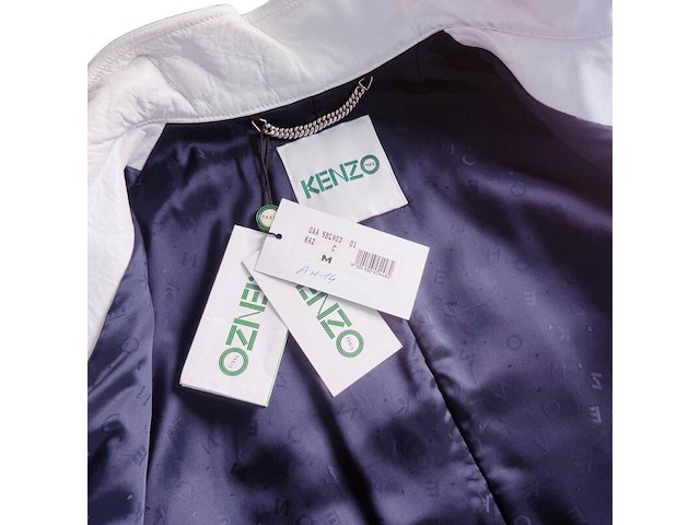 Kenzo paris witte leren jas - afbeelding 6 van  6