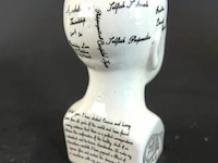 Keramieken frenologiehoofd (phrenology head) naar het klassieke 19e-eeuwse ontwerp van l.n. fowler - afbeelding 4 van  5