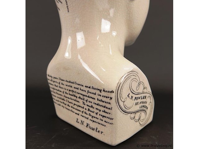 Keramieken frenologiehoofd - afbeelding 4 van  5