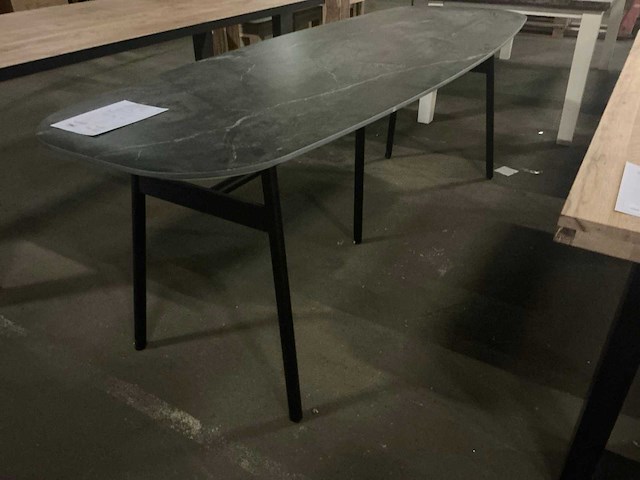 Keramisch eetkamertafel deens ovaal 220cm - afbeelding 3 van  5