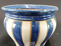 Keramische cache-pot rayé bleu - afbeelding 1 van  5