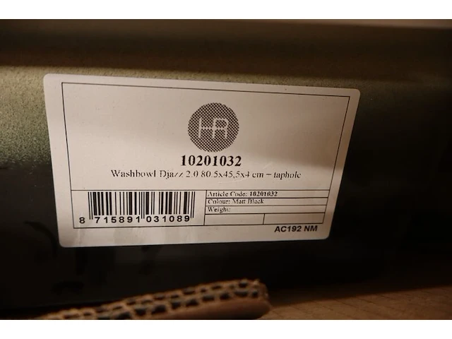 Keramische wastafel hr badmeubelen, djazz, zwart - afbeelding 6 van  7