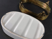 Keramische zeephouder in messing houder - afbeelding 5 van  5