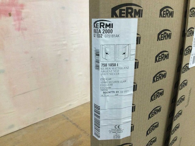 Kermi - biza 200 - hoek halfdeel 75x185 - afbeelding 2 van  7