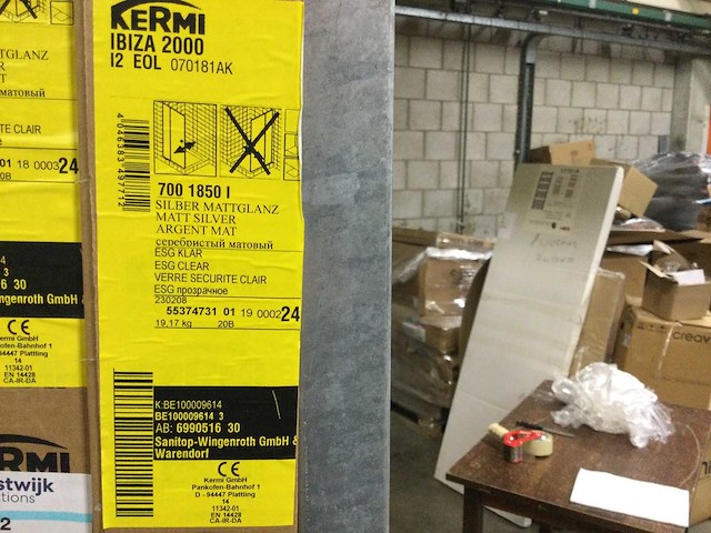 Kermi - hoek instap links 2-delig met schuifdeur 70x185 cm. - afbeelding 2 van  2