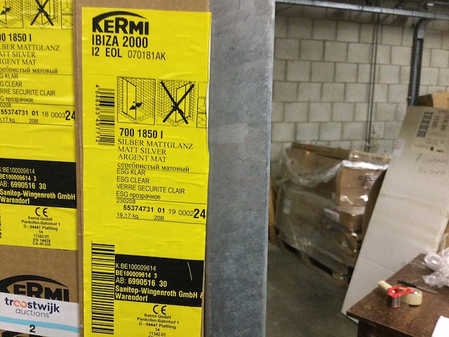 Kermi - hoek instap links 2-delig met schuifdeur 70x185 cm. - afbeelding 2 van  2