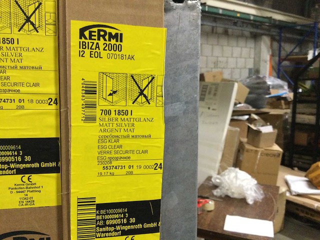 Kermi - hoek instap links 2-delig met schuifdeur 70x185 cm. - afbeelding 2 van  2